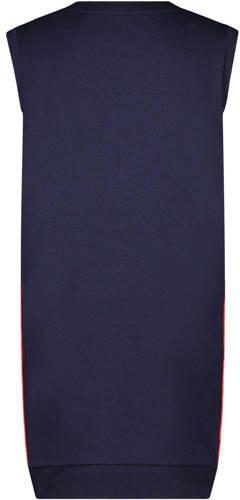 TYGO & vito jurk met tekst donkerblauw Meisjes Katoen Ronde hals Tekst 110-116 - Foto 2