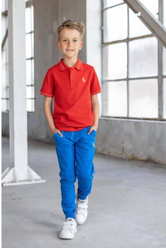 TYGO & vito polo Milan rood Jongens Katoen Polokraag Effen 110 116