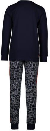 TYGO & vito pyjama met logo donkerblauw Jongens Katoen Ronde hals Logo 110 116 - Foto 4