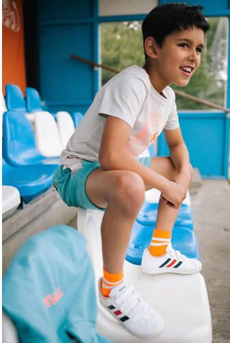 TYGO & vito regular fit sweatshort Barry aquablauw wit Korte broek Jongens Katoen 110 116 - Foto 2