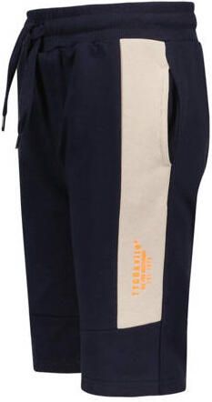 TYGO & vito regular fit sweatshort Barry donkerblauw beige Korte broek Jongens Katoen 122 128 - Foto 3
