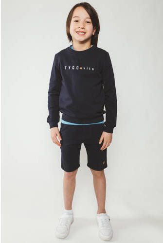 TYGO & vito sweater donkerblauw Effen | Sweater van - Foto 3
