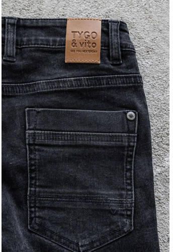 TYGO & vito skinny jeans Binq black denim Zwart Jongens Stretchdenim Effen 104 - Foto 3