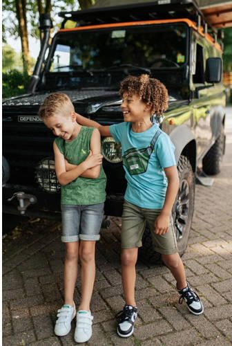 TYGO & vito slim fit jeans bermuda grijs stonewashed Denim short Jongens Stretchkatoen 104 - Foto 2
