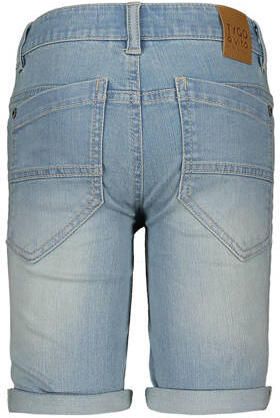 TYGO & vito slim fit jeans bermuda light denim short Blauw Jongens Stretchkatoen 104 - Foto 5