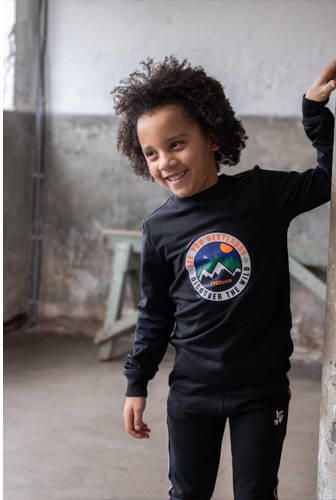 TYGO & vito sweater Safa met printopdruk zwart wit oranje Printopdruk 116 - Foto 2