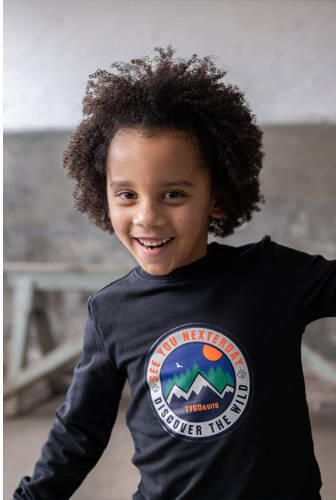 TYGO & vito sweater Safa met printopdruk zwart wit oranje Printopdruk 116 - Foto 3