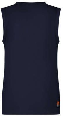 TYGO & vito T-shirt Daan met printopdruk donkerblauw Jongens Katoen Ronde hals 110 116