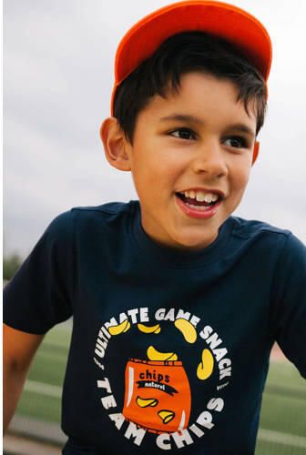 TYGO & vito T-shirt Jaimy met printopdruk donkerblauw multi Jongens Katoen Ronde hals 110 116