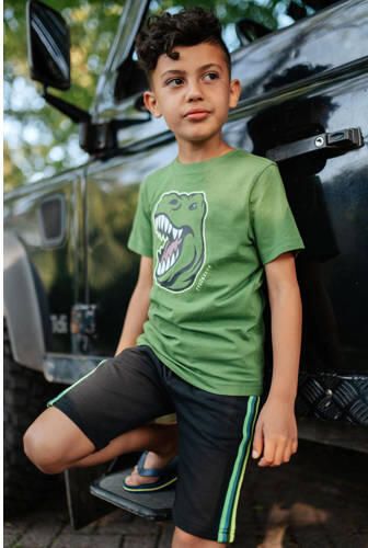 TYGO & vito T-shirt Jaimy met printopdruk tropisch groen Jongens Katoen Ronde hals 110 116
