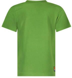 TYGO & vito T-shirt Jaimy met printopdruk tropisch groen Jongens Katoen Ronde hals 110 116 - Foto 3