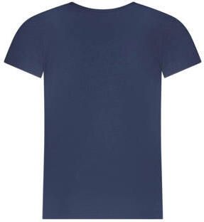 TYGO & vito T-shirt Jayla met tekst donkerblauw Meisjes Katoen Ronde hals 110 116