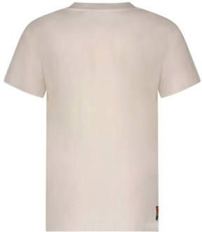 TYGO & vito T-shirt Joël met printopdruk beige Jongens Biologisch katoen Ronde hals 122 128 - Foto 3