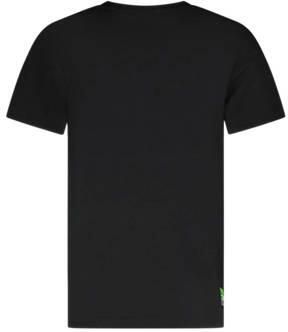 TYGO & vito T-shirt John met printopdruk zwart Jongens Katoen Ronde hals 110 116