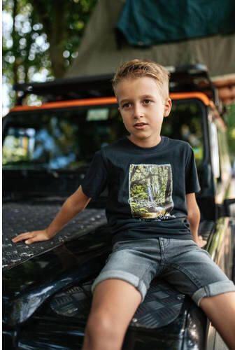 TYGO & vito T-shirt John met printopdruk zwart Jongens Katoen Ronde hals 110 116 - Foto 2