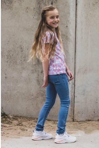 TYGO & vito T-shirt met all over print lichtblauw multi Meisjes Stretchkatoen Ronde hals 134 140 - Foto 3