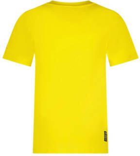 TYGO & vito T-shirt Tijn met printopdruk felgeel Jongens Biologisch katoen Ronde hals 92 - Foto 3