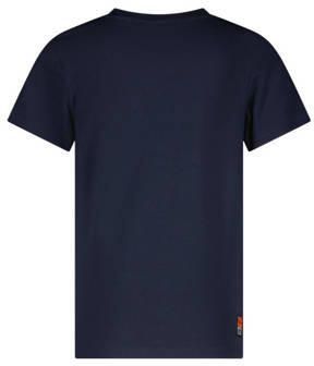 TYGO & vito T-shirt Wessel met printopdruk donkerblauw oranje Jongens Katoen Ronde hals 110 116 - Foto 2