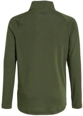 Under Armour sportshirt Tech 2.0 kakigroen Sport t-shirt Jongens Polyester Opstaande kraag 140