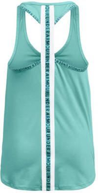 Under Armour sporttop KnockOut Tank turquoise wit Sport t-shirt Blauw Polyester Ronde hals 176 - Foto 1