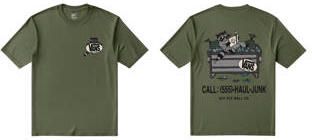 Vans rechtvallend T-shirt met backprint groen Katoen Ronde hals - Foto 3