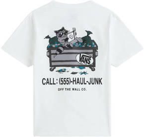Vans rechtvallend T-shirt met backprint wit Katoen Ronde hals