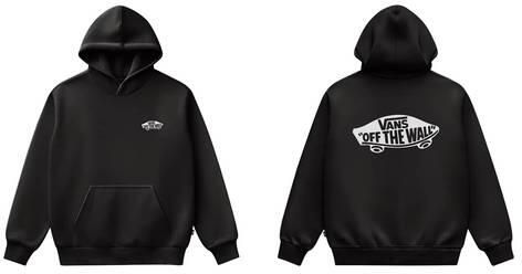 Vans rechtvallende hoodie met backprint zwart Sweater Backprint