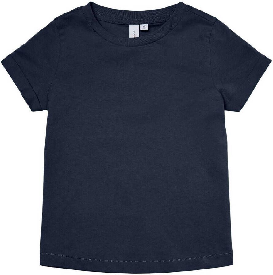 VERO MODA GIRL T-shirt VMPAULA donkerblauw Meisjes Katoen Ronde hals 122 128