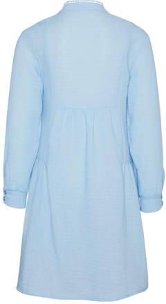 VERO MODA GIRL blousejurk VMCHRIS lichtblauw Meisjes Polyester Ronde hals 116