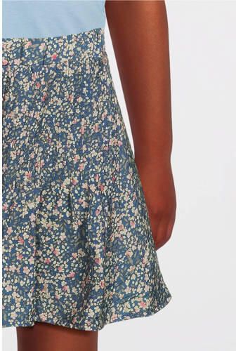 VERO MODA GIRL gebloemde rok VMIRIS blauw ecru roze Meisjes Viscose Bloemen 164