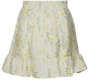 VERO MODA GIRL gebloemde rok VMJOSIE ecru geel groen Meisjes Viscose Bloemen 152