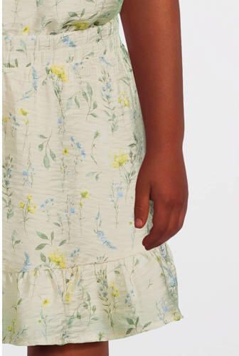 VERO MODA GIRL gebloemde rok VMJOSIE ecru geel groen Meisjes Viscose Bloemen 152 - Foto 2