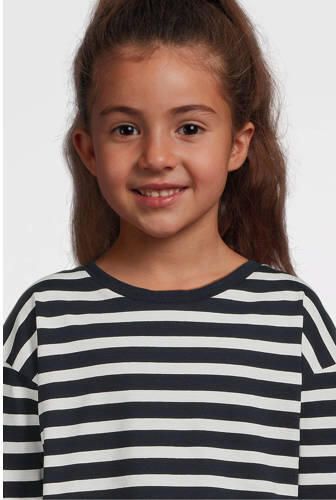 VERO MODA GIRL gestreepte longsleeve VMGRO donkerblauw wit Meisjes Katoen Ronde hals 122 128 - Foto 3