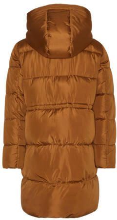 VERO MODA GIRL gewatteerde winterjas VMLUCY warmbruin Meisjes Polyester Capuchon 140