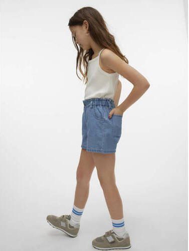 VERO MODA GIRL high waist denim short VMMARIE light blue denim Korte broek Blauw 122 - Foto 3