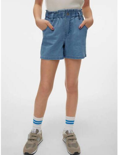 VERO MODA GIRL high waist denim short VMMARIE light blue denim Korte broek Blauw 122 - Foto 2