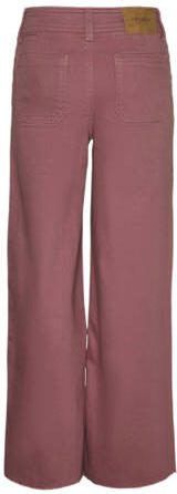 VERO MODA GIRL high waist wide leg jeans VMVIOLA donkerroze Meisjes Stretchdenim 128