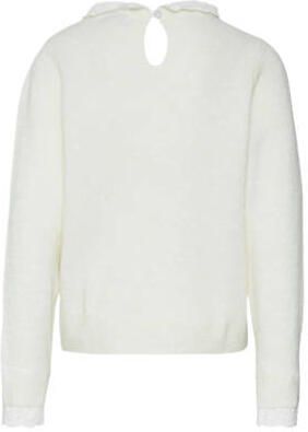 VERO MODA GIRL pullover ecru Trui Meisjes Polyester Ronde hals Effen 122 128