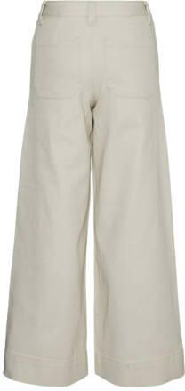 VERO MODA GIRL straight fit broek VMKITT offwhite Beige Meisjes Katoen 116