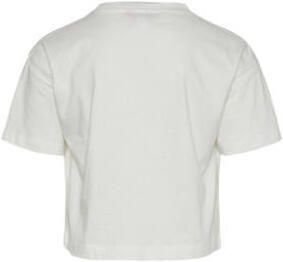 VERO MODA GIRL T-shirt VMSMILES KELLY met tekst wit blauw Meisjes Polyester Ronde hals 122 128