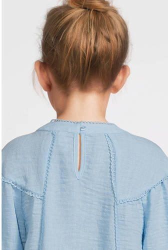 VERO MODA GIRL top VMCHRIS lichtblauw Meisjes Polyester Ronde hals Effen 152 - Foto 5