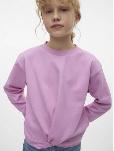 VERO MODA GIRL top VMOCTAVIA lichtroze Meisjes Katoen Ronde hals Effen 122 128 - Foto 2