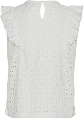 VERO MODA GIRL top VMPALMA wit Meisjes Polyester Ronde hals Effen 146 152