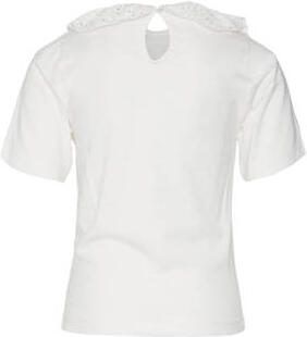 VERO MODA GIRL top VMPANNA GLENN wit Meisjes Katoen Peter Pan-kraag Effen 122 128