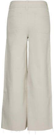 VERO MODA GIRL wide leg jeans VMVIOLA silver lining Wit Meisjes Stretchdenim 116