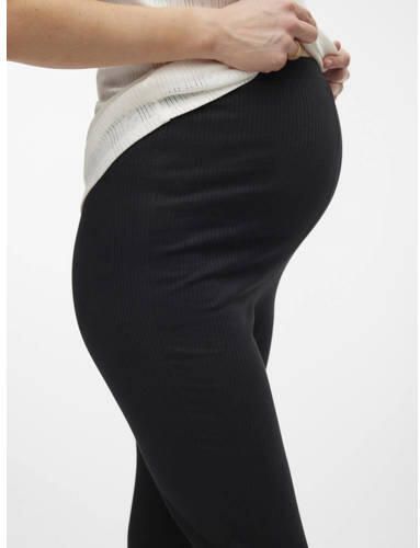 VERO MODA MATERNITY flared zwangerschapslegging VMMLAVENDER zwart Broek Dames Biologisch katoen S - Foto 4