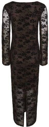 VERO MODA MATERNITY gebloemde zwangerschaps maxi jurk donkerbruin Dames Polyester Boothals maat XL - Foto 3