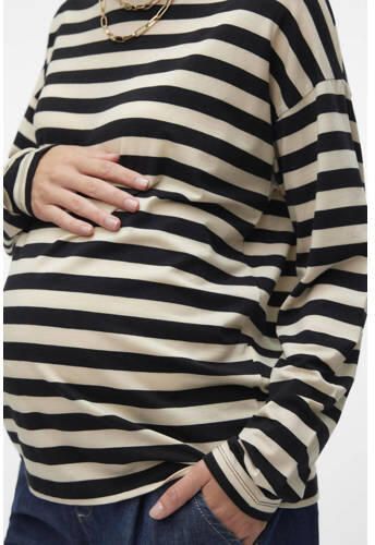 VERO MODA MATERNITY gestreepte zwangerschapstop blauw wit Dames Lyocell Boothals XXL - Foto 2
