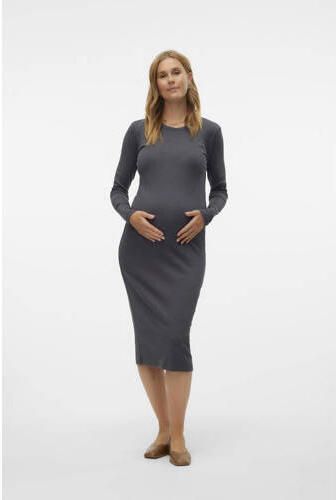 VERO MODA MATERNITY zwangerschaps korte jurk grijs
