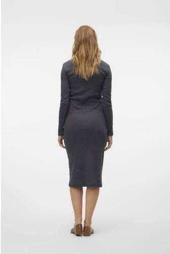 VERO MODA MATERNITY zwangerschaps korte jurk grijs - Foto 3